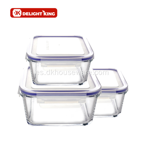Conjunto de recipientes de vidrio para alimentos seguros para horno de alta calidad